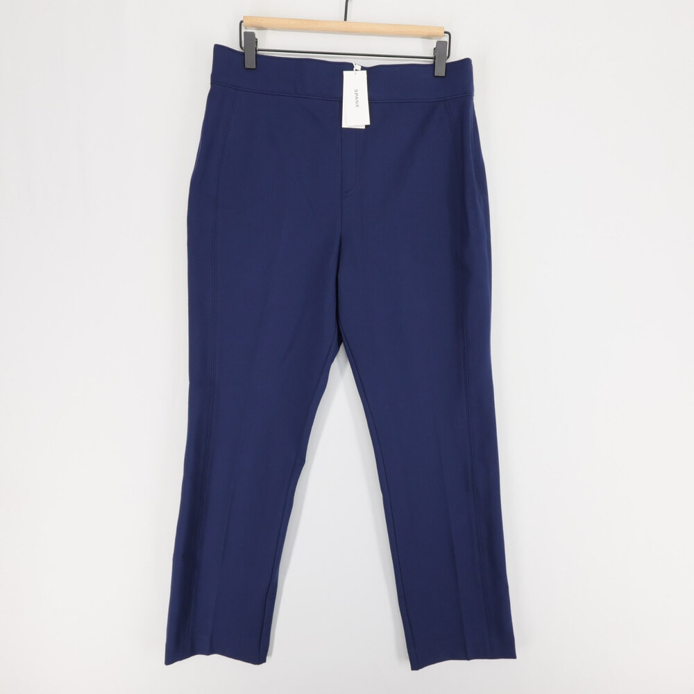 Spanx The Perfect Pant Pants Womens XL Blue Slim Straight Ponte Pull On High